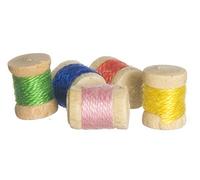 Melody Jane Dolls House Cotton Reels Spools of Thread Sewing Room Accessory