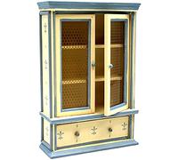 Melody Jane Dolls House Cream & Blue Cabinet Hand Painted Miniature Kitchen Furniture 1:12