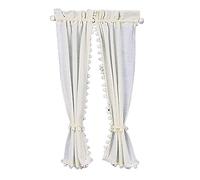 Melody Jane Dolls House Cream Curtains on Rail Miniature 1:12 Scale Window Accessory