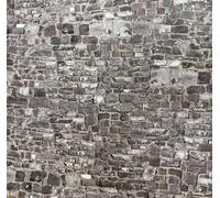 Melody Jane Dolls House Embossed Grey Stone Wall Exterior DIY Card Sheet1:12 Scale