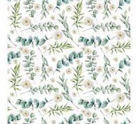 Melody Jane Dolls House Eucalyptus Floral Flower Pattern Miniature Print Wallpaper 1:12