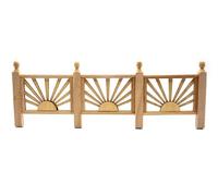 Melody Jane Dolls House Fence 3 Panel Rising Sun Miniature Wooden Garden Accessory 1:12