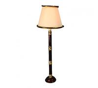 Melody Jane Dolls House Floor Light Brown Base White Shade Electric Standard Lamp 12V