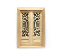 Melody Jane Dolls House French Doors Double Hung Carved Patterned Panels Building Component