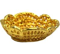 Melody Jane Dolls House Gold Fruit Bowl Miniature Dining Room Table Accessory 1:12 Scale