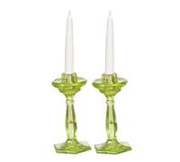 Melody Jane Dolls House Green Candlesticks Chrysnbon Miniature Dining Accessory