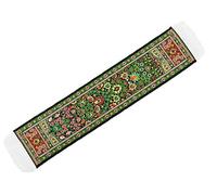 Melody Jane Dolls House Green & Red Turkish Woven Carpet Runner Miniature Rug1:12 Scale
