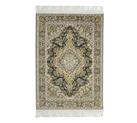 Melody Jane Dolls House Green Rug Traditional Patterned Turkish Carpet 6 x 4 Miniature 1:12