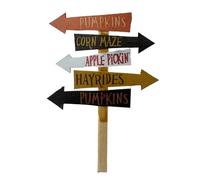 Melody Jane Dolls House Halloween Autumn Fall Directional Patch Sign Outdoor Decoration 1:12