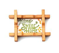 Melody Jane Dolls House Home Sweet Home Picture in Rustic Wooden Frame Miniature Accessory