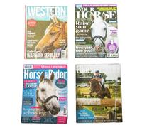 Melody Jane Dolls House Horse Rider Equestrian Magazine Cover Set Living Room Accessory