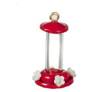 Melody Jane Dolls House Humming Bird Feeder Miniature 1:12 Scale Pet Garden Accessory Red