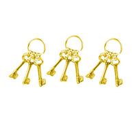 Melody Jane Dolls House Key Ring Bunch of Gold Keys Miniature 1:12 Scale Accessory Set of 3