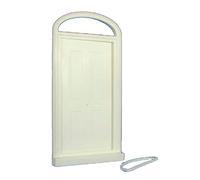 Melody Jane Dolls House Large Victorian Front Door White Plastic External Oval Fanlight 1:12