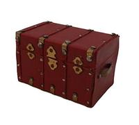 Melody Jane Dolls House Leather Steamer Attic Trunk Ottoman Chest Miniature 1:12