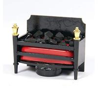 Melody Jane Dolls House LED Fireplace with Flickering Embers Miniature Grate Battery Run
