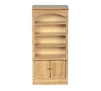 Melody Jane Dolls House Light Oak Bathroom Cupboard Shelf Unit Bookcase 1:12 Furniture