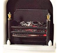 Melody Jane Dolls House Light Up Victorian Fire Grate with Glowing Coals 12V Electric