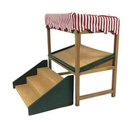 Melody Jane Dolls House Market Stall Stand Striped Canopy Christmas Street Display DIY Kit