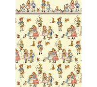 Melody Jane Dolls House Miniature 1:24 Childrens Nursery Rhyme Cream Wallpaper