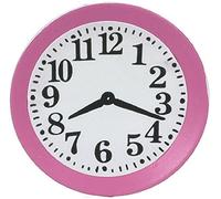 Melody Jane Dolls House Miniature Accessory Kitchen Wall Clock Pink 5045