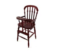 Melody Jane Dolls House Miniature Nursery Furniture Mahogany Victorian High Chair Highchair