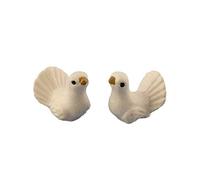 Melody Jane Dolls House Miniature Pet Garden Accessory Birds Pair of White Turtle Doves