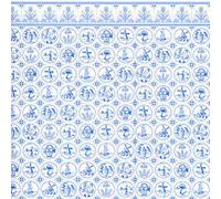 Melody Jane Dolls House Miniature Print 1:12 Scale Dutch Blue White Delft Tile Wallpaper