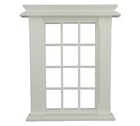 Melody Jane Dolls House Miniature White Plastic Georgian Window Frame 12 Pane 1:24 Scale