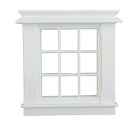 Melody Jane Dolls House Miniature White Plastic Georgian Window Frame 9 Pane DIY Builders
