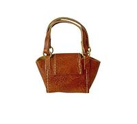 Melody Jane Dolls House Modern Brown Ladies Handbag Miniature Bedroom Hall Shop Accessory