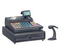Melody Jane Dolls House Modern Cash Register Till with Scanner Miniature Shop Accessory