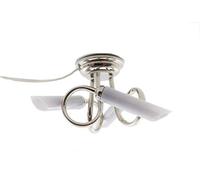 Melody Jane Dolls House Modern Chrome 3 Way Ceiling Light White Tubular Shades
