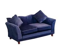 Melody Jane Dolls House Modern Royal Blue Sofa Contemporary Miniature Living Room Furniture