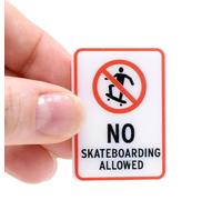 Melody Jane Dolls House No Skateboarding Allowed Sign School Park Playground Warning 1:12