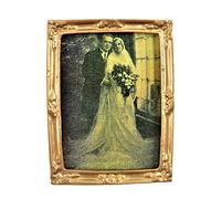 Melody Jane Dolls House Old Fashioned Wedding Picture in Gold Frame 1:12 Miniature Accessory