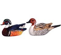 Melody Jane Dolls House Pair of Pond Ducks Miniature Garden Bird Accessory 1:12 Scale