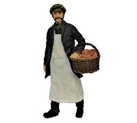 Melody Jane Dolls House People Baker with Basket of Fresh Bread Resin Figure