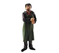 Melody Jane Dolls House People Old Fashioned Work Man in Apron Cap Resin Figure