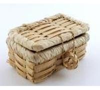 Melody Jane Dolls House Picnic Hamper Wicker Woven Basket with Lid Miniature Accessory LT