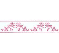 Melody Jane Dolls House Pink on White Acorns Wallpaper Border William Morris
