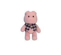 Melody Jane Dolls House Pink Pig in Blue Waistcoat Flocked Toy Shop Store Nursery Accessory
