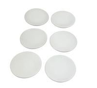 Melody Jane Dolls House Plain White Plates 42mm Set of 6 Tableware Dining Kitchen Accessory