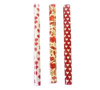Melody Jane Dolls House Red Valentines Wrapping Paper Rolls Miniature Shop Accessory 1:12