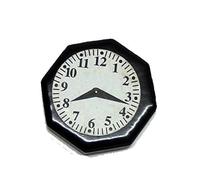Melody Jane Dolls House Round Dark Oak Wooden Wall Clock Miniature 1:12 Accessory