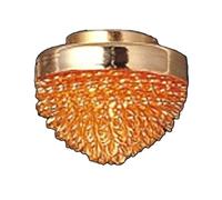 Melody Jane Dolls House Round Gold Loop Hedgehog Light 12V Miniature Electric Ceiling Light
