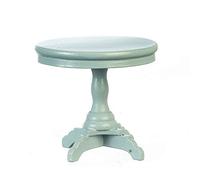 Melody Jane Dolls House Round Grey Pedestal Lamp Side Table Miniature Lounge Furniture