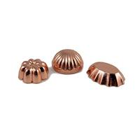 Melody Jane Dolls House Set of 3 Copper Jelly Moulds Miniature 1:12 Kitchen Accessory