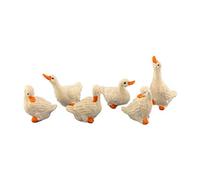 Melody Jane Dolls House Set of 6 Geese Miniature Birds Farm Yard Accessory 1:12 Scale