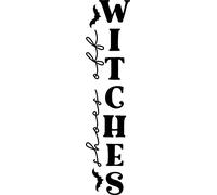Melody Jane Dolls House Shoes Off Witches Wooden Sign Miniature Porch Halloween Accessory